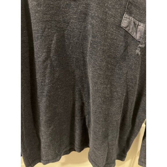 Trends & Colors Hooded Henley Men's Medium Gray  Long Sleeve Casual Pullover - Picture 2 of 4